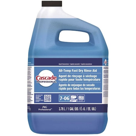 Cascade Professional 1 Gal. Closed-Loop All-Temp Fast Dry Rinse Aid Dishwasher Liquid Concentrate Detergent 003700071186